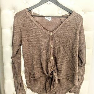 SIENNA SKY OLIVE GREEN KNOT TOP SMALL
